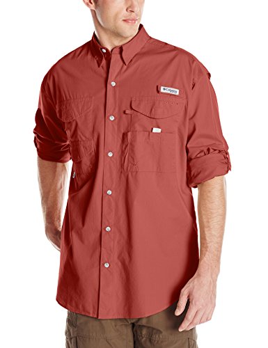 Columbia-Sportswear-Mens-Bonehead-Long-Sleeve-Shirt-Sunset-Red-XLarge-Tall