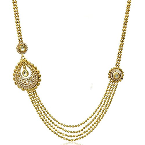 Glowing Bridal India Faux Pearl Meena Necklace Kundan Set O136w White Glowing Bridal India Faux Pearl Meena Necklace Kundan Set O136w White