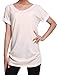 V28® Women's Short Sleeve Semi Sheer Loose V Neck Shirt with Batwing Tunic Top