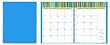 July 2012 - June 2013 Blue Sky Indie Stripes Blue Weekly/monthly Planner 8.5 X 11