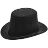 Stiffened Felt Top Hat: 3-3/4" Black