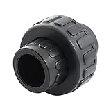 uxcell　パイプアダプター　クイック継手　排水パイプ　25mm穴径　 44mmネジ径　PVC材質　ブラック