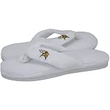 NFL Minnesota Vikings Ladies White Plush Thong Slippers (5/6)