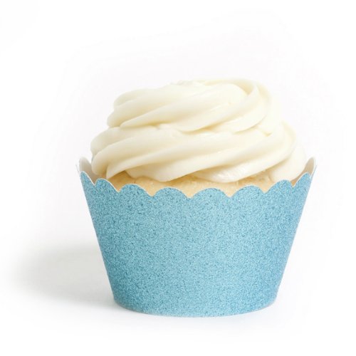 Dress My Cupcake Standard Royal Blue Reusable Glitter Cupcake Wrappers, Set of 12
