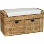 Whitney Design ML-6688 Woven-Banana-Leaf 2-Drawer Cushioned Storage Seat