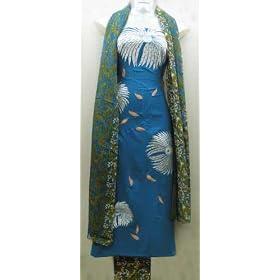 Buy Beautiful Blue Faux Georgette Embroidered Salwar Kameez Unstitched Dress Material with Dupatta by Utasv