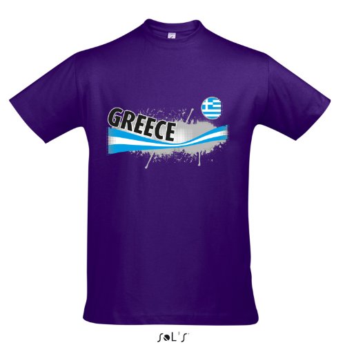 Fanshirt Herren GREECE, Griechenland Ländershirt EM / WM Trikot S-XXL , Dark purple , L