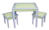 Blue Patchwork Table and Chair Set