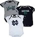 Notre Dame Fighting Irish 3pc Creeper Onesie Girls Navy Set 3 6 Month Baby Infant