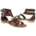 FERGIE REEM GLADIATORS CHESTNUT WOMENS SHOES 7.5 M