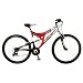 Mongoose Maxim Dual-Suspension Mountain Bike (26-Inch Wheels, Red)
