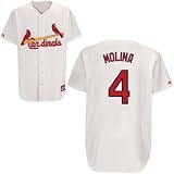 Youth St. Louis Cardinals #4 Yadier Molina Home Replica Jersey - S 8