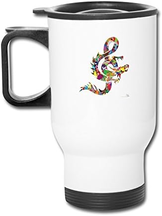 Fashion Design Music Note Dragon White Mug