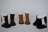 Stylish 18 Inch Doll Boots 3 Pair Set, Our Fur Bottom Boots for American Girl Dolls