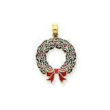 14 Karat Gold, Holiday Wreath Pendant