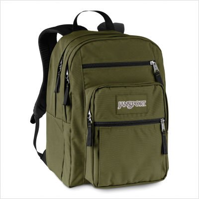 green jansport big student backpack