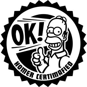 Cover image : Homer Simpson Rub-on Sticker ～ Homer Certified Approval OK！ Homer Decal