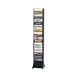 Durham Office FloorStanding Literature Rack with 20 Magazine Pockets