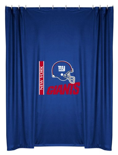 Best Quality Locker Room Shower Curtain - New York Giants NFL /Color Bright Blue Size 72 X 72