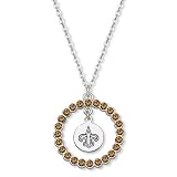 NFL New Orleans Saints Necklace - Orange Crystal Wreath