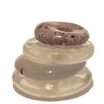 Crown Chakra 01 Donut Stone Stacker Quartz Chalcedony Jasper Purple Clear