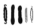 Homeoculture set of 5 different hair accessories French tool, magic puff small and large , Juda Maker, juda curler RS.193.00