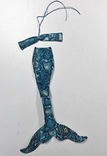 Adopt-a-Mermaid Doll Tail Set (aqua snakeskin)