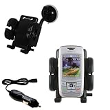 Samsung SCH-R400 Flexible Auto Windshield Holder with Car Charger - Uses Gomadic TipExchange