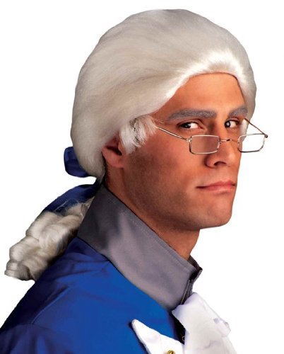 Forum Mens 1700s Colonial Historical White Costume Wig