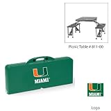 Miami Hurricanes NCAA Picnic Table (Green) (Digital Print Logo)