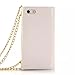 Life Sweetly White Premium Luxury Purse Handbag Case Wallet Leather with Metal Chain Strap for Apple iPhone 6 Plus 5.5 Inch