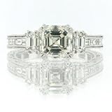 3.25ct Asscher Cut Diamond Engagement Anniversary Ring