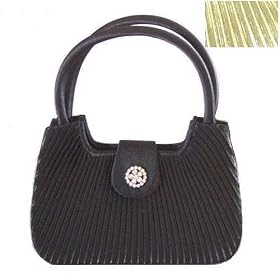 Black Crystal Rhinestone Evening Shoulder Bag Purse