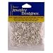 1/4 In. Silver Lined Glass Bugle Beads, Silver