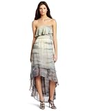 Gypsy 05 Women’s Carine Tube Maxi Dress with Ruffle, Charcoal, Medium