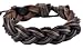 Brown Leather Brown Hemp Braided Leather Bracelet / Leather Wristband / Surf Bracelet, #124