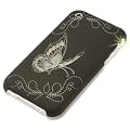 PhoneMate " L'effet papillon " Coque de protection pour iPhone 3G / 3Gs et "Ice" Protecteur d'�cran - Noir