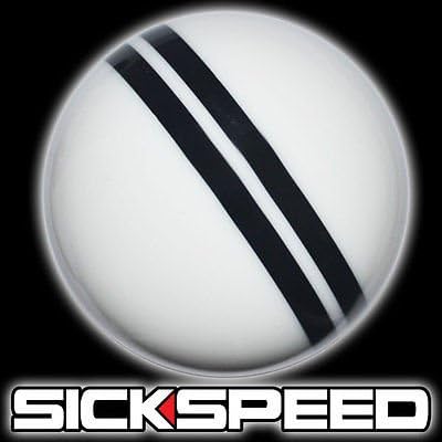 White/Black Rally Stripe Shift Knob For Automatic Throw Gear Shifter 10X1.25 K32 for Dodge Charger