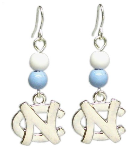 North Carolina Tar Heels - UNC Beaded Wire Logo Earring NCAA College Athletics