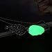 FM FM42 Glow in The Dark Openwork Teardrop Locket Pendant Necklace (Green Light) GN1019