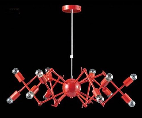 Unitary™ Vintage Barn Red Metal Chandelier Arm Slewability With 12 Lights Painted Finish