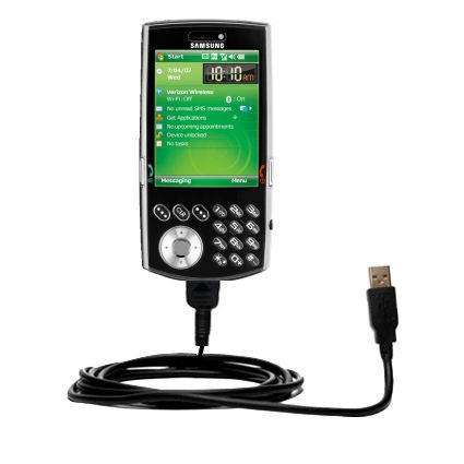 Classic Straight USB Cable for the Samsung SCH-i760 with Power Hot Sync and Charge capabilities - Gomadic Brand w/ TipExchange Technology
