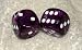 Rare Vintage Dark Purple French Bakelite Marbled Dice Pair