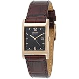 Citizen Men's BW0203-01E Eco-Drive Brown Leather Strap Gold-Tone Black Dial Watch
