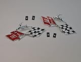 Chevy Quarter Panel Crossed Flags Emblems, Impala, 1961