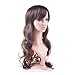MapofBeauty Beautiful Dark Brown Curly Long Hair Wig