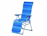 Siena Garden 617200 Thassos Relax blau gestreift Alugestell, Textilene gestreift