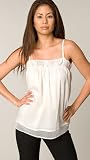 Rebecca Taylor Ivory Beaded Cami Tunic