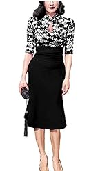 Vintage Cocktail Mermaid Evening Dress/Prom Dress/Party Dress/Midi Dress 