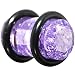 0 Gauge Light Purple Iced Cubic Cz Plug